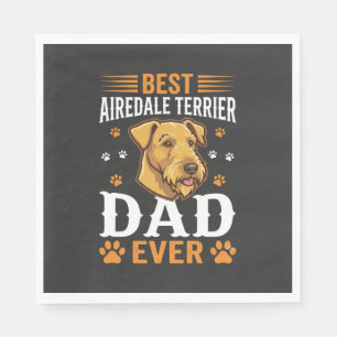 Beste Airedale Terrier Vader Ooit Hond Liefhebber Servet