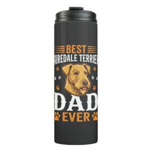 Beste Airedale Terrier Vader Ooit Hond Liefhebber Thermosbeker