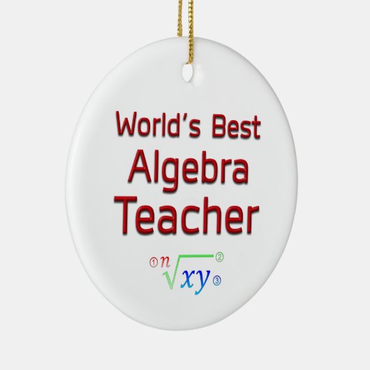 Beste algebra-leraar ter wereld met aangepaste for keramisch ornament (Rechts)