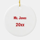 Beste algebra-leraar ter wereld met aangepaste for keramisch ornament (Achterkant)