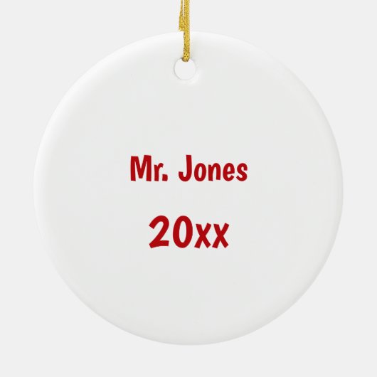 Beste algebra-leraar ter wereld met aangepaste for keramisch ornament (Achterkant)