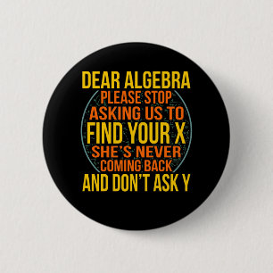 Beste Algebra Wiskunde leraar wiskunde Wiskunde Ronde Button 5,7 Cm
