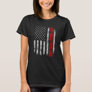 Beste alleenstaande moeder ooit Amerikaanse Vlag V T-shirt
