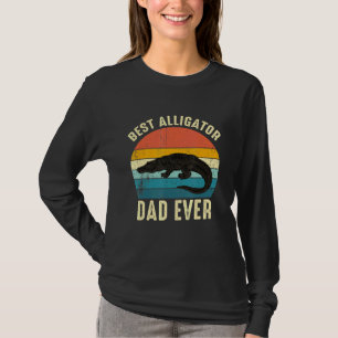 Beste alligator vader ooit retro vaderdag t-shirt