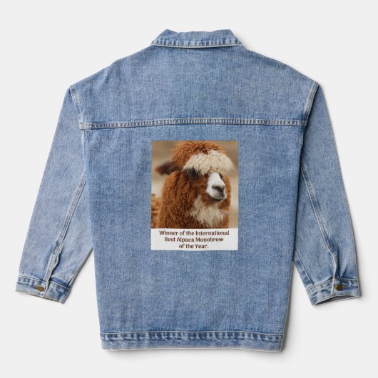 Beste Alpaca Monowenkbrauw Denim Jacket (Achterkant)