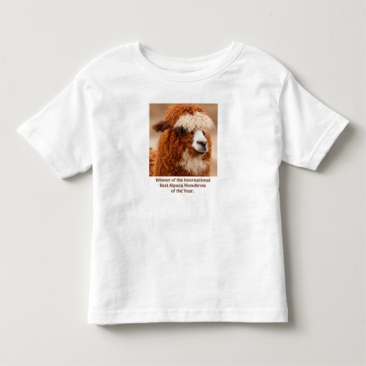 Beste Alpaca Monowenkbrauw Kinder Shirts (Voorkant)