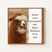 Beste Alpaca Monowenkbrauw Notitieboek (Achterkant)