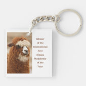 Beste Alpaca Monowenkbrauw Sleutelhanger (Achterkant)