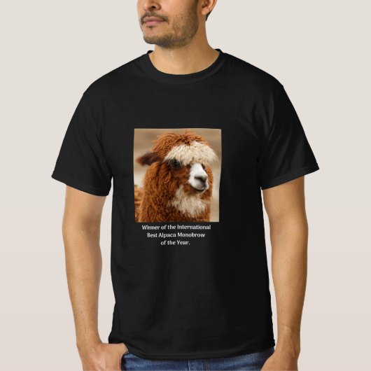 Beste Alpaca Monowenkbrauw T-shirt (Voorkant)