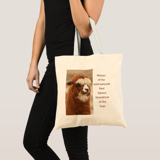 Beste Alpaca Monowenkbrauw Tote Bag (Voorkant (product))