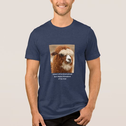 Beste Alpaca Monowenkbrauw Tri-Blend Shirt (Voorkant)