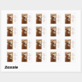 Beste Alpaca Monowenkbrauw Vierkante Sticker (Vel)
