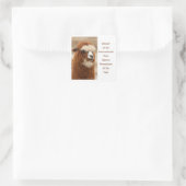 Beste Alpaca Monowenkbrauw Vierkante Sticker (Tas)