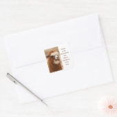 Beste Alpaca Monowenkbrauw Vierkante Sticker (Envelop)