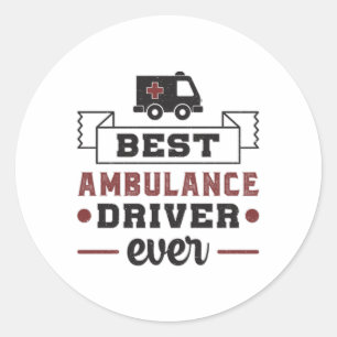 Beste Ambulance Driver Ever Paramedic Hospital Gif Ronde Sticker