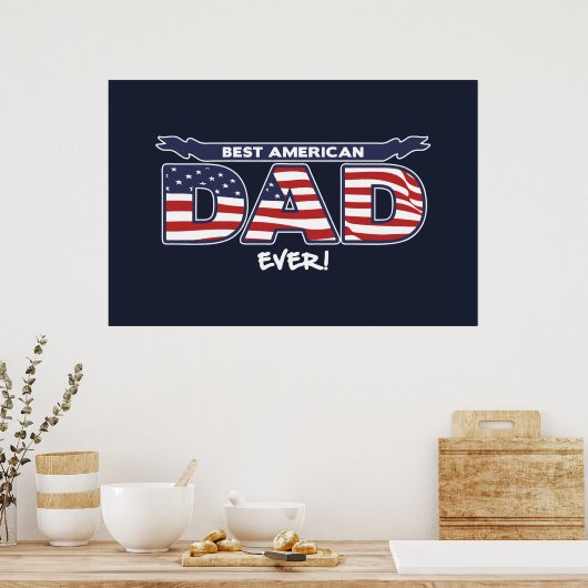 Beste Amerikaanse papa ooit Poster (Keuken)