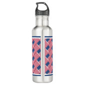 BESTE AMERIKAANSE PAPA Patriottische Vlag op maat Waterfles (Achterkant)