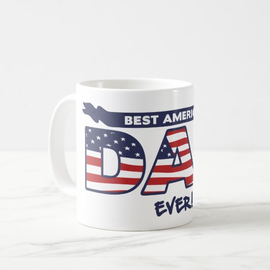 Beste Amerikaanse vader ooit Koffiemok (Voorkant links)