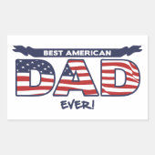 Beste Amerikaanse vader ooit Rechthoekige Sticker (Voorkant)