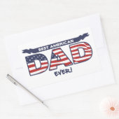 Beste Amerikaanse vader ooit Rechthoekige Sticker (Envelop)
