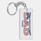 Beste Amerikaanse vader ooit Sleutelhanger (Voorkant Links)