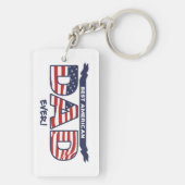 Beste Amerikaanse vader ooit Sleutelhanger (achterkant)