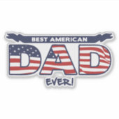Beste Amerikaanse vader ooit Sticker (Voorkant)