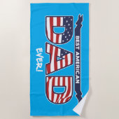 Beste Amerikaanse vader ooit Strandlaken (Voorkant)