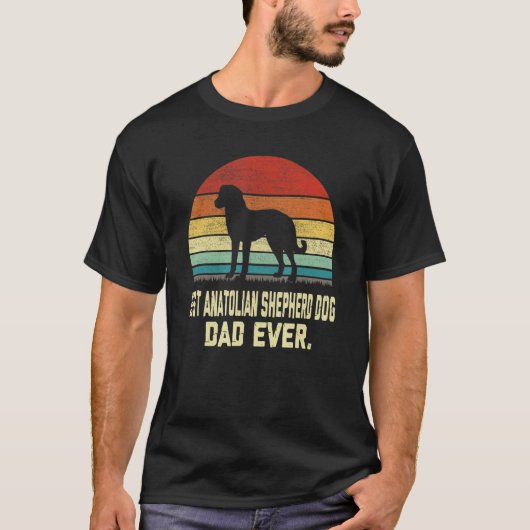 beste Anatoliaanse Shepherd Dog Dad Ever Dog T-shirt (Voorkant)