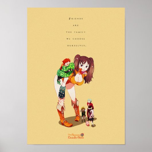 Beste Anime citeert over Familie en Vrienden Poster (Voorkant)