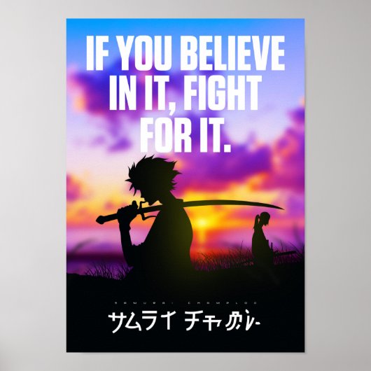 Beste Anime citeert over het Vertrouwen in jezelf Poster (Voorkant)