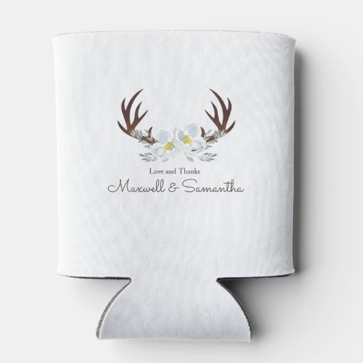Beste Antler Rustic Wedding Blikjeskoeler (Achterkant)