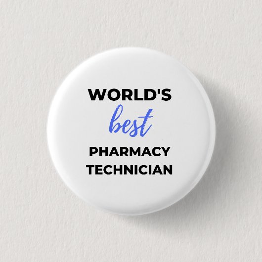 Beste apotheker 2 ter wereld ronde button 3,2 cm (Voorkant)