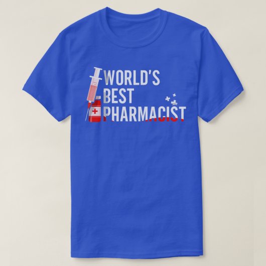 Beste apotheker in de wereld Apothecaire apotheek T-shirt (Design voorkant)