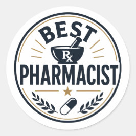 Beste Apotheker Ronde Sticker