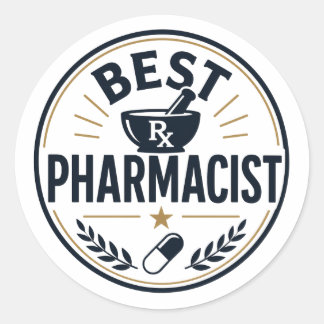 Beste Apotheker Ronde Sticker
