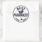 Beste Apotheker Ronde Sticker (Tas)