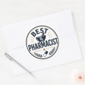 Beste Apotheker Ronde Sticker (Envelop)