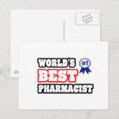 Beste apotheker ter wereld briefkaart (Voorkant / Achterkant)