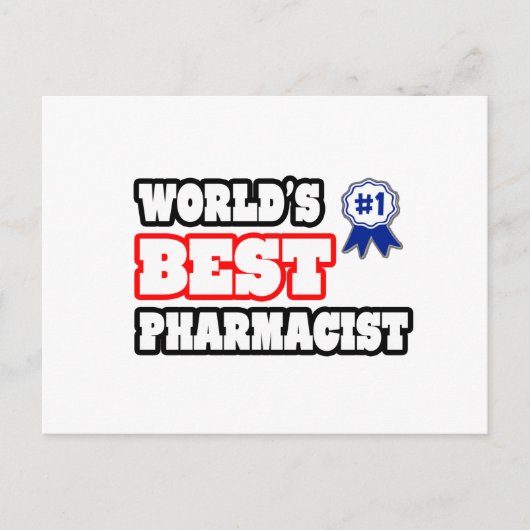 Beste apotheker ter wereld briefkaart (Voorkant)