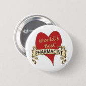 Beste apotheker ter wereld ronde button 5,7 cm (Voorkant /achterkant)