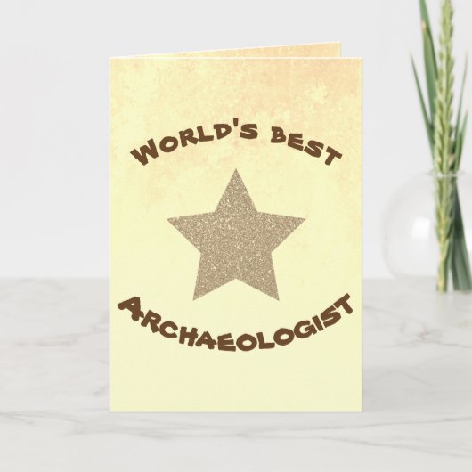 Beste Archeoloog ter Wereld Gouden Ster Kaart (Voorkant)