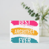 Beste architect ooit briefkaart (Staand voorkant)