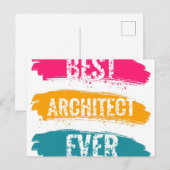Beste architect ooit briefkaart (Voorkant / Achterkant)