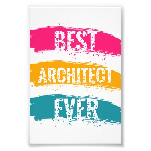 Beste architect ooit foto afdruk (Voorkant)