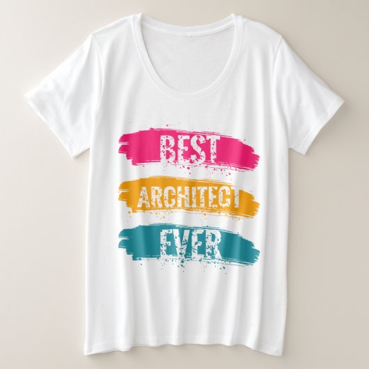 Beste architect ooit grote maat t-shirt (Design voorkant)