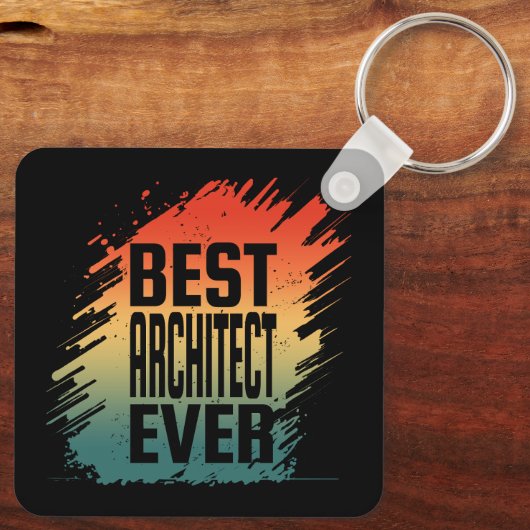 BESTE ARCHITECT Ooit Sleutelhanger (Achterkant)