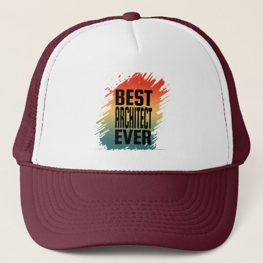 BESTE ARCHITECT Ooit Trucker Pet (Voorkant)