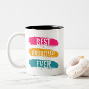 Beste architect ooit tweekleurige koffiemok
