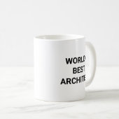 Beste architect ter wereld Grappig collega cadeau Koffiemok (Voorkant rechts)